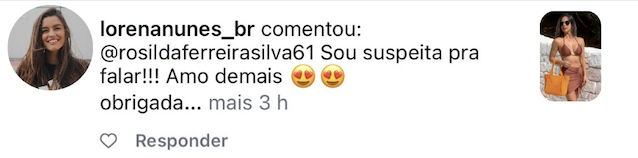 Comentário de aluna