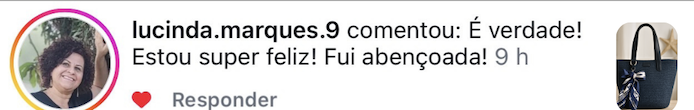 Comentário de aluna
